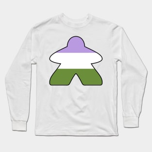 Genderqueer Meeple Long Sleeve T-Shirt